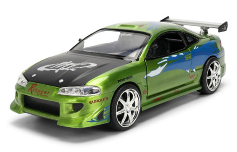 Jada Fast & Furious 1:24 1995 Mitsubishi Eclipse Brush Finished Color