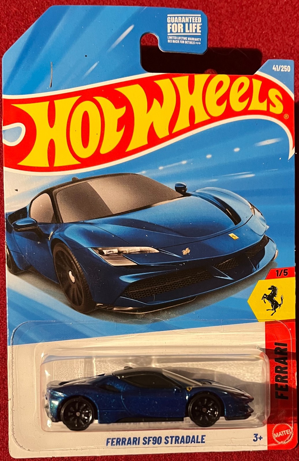 HOT WHEELS FERRARI SF90 STRADALE BLUE 41/250. SEE COMBINED OFFERS!