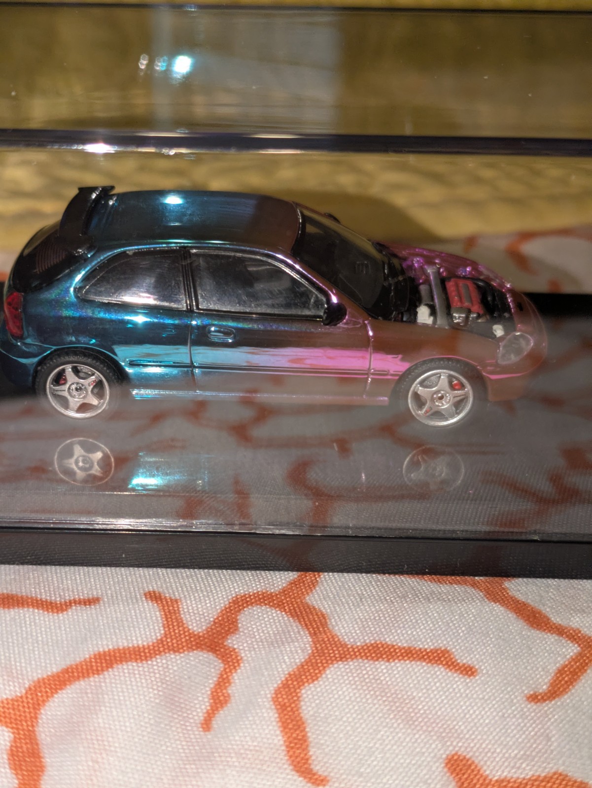 Motorhelix 1:64 Civic Ek9 Custom Chrome Color Diecast