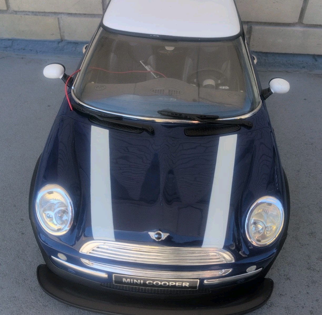 MINI COOPER 1/6 R/C Fast Lane Eztec Scientific Toys (New Battery) Blue&White