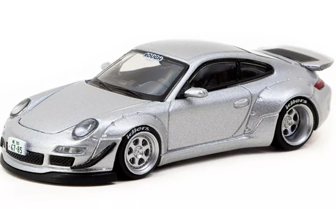 Tarmac Works 1:64 RWB 997 Abu Hhabi Silver Porsche Diecast Model Car T64-057-AB