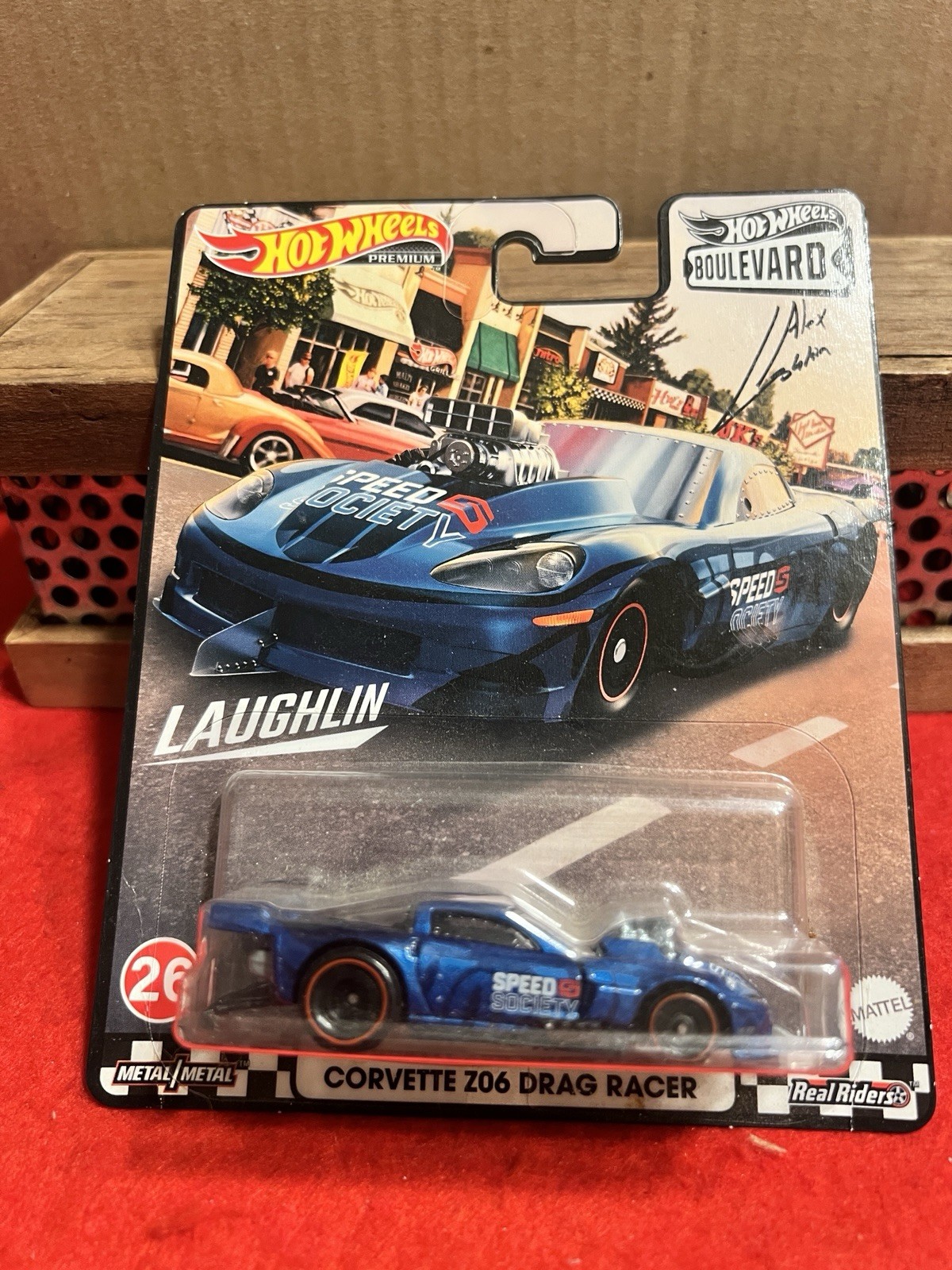 Hot Wheels Boulevard Laughlin Racing Corvette Z06 Drag Racer In Protector 🛞🛞🛞