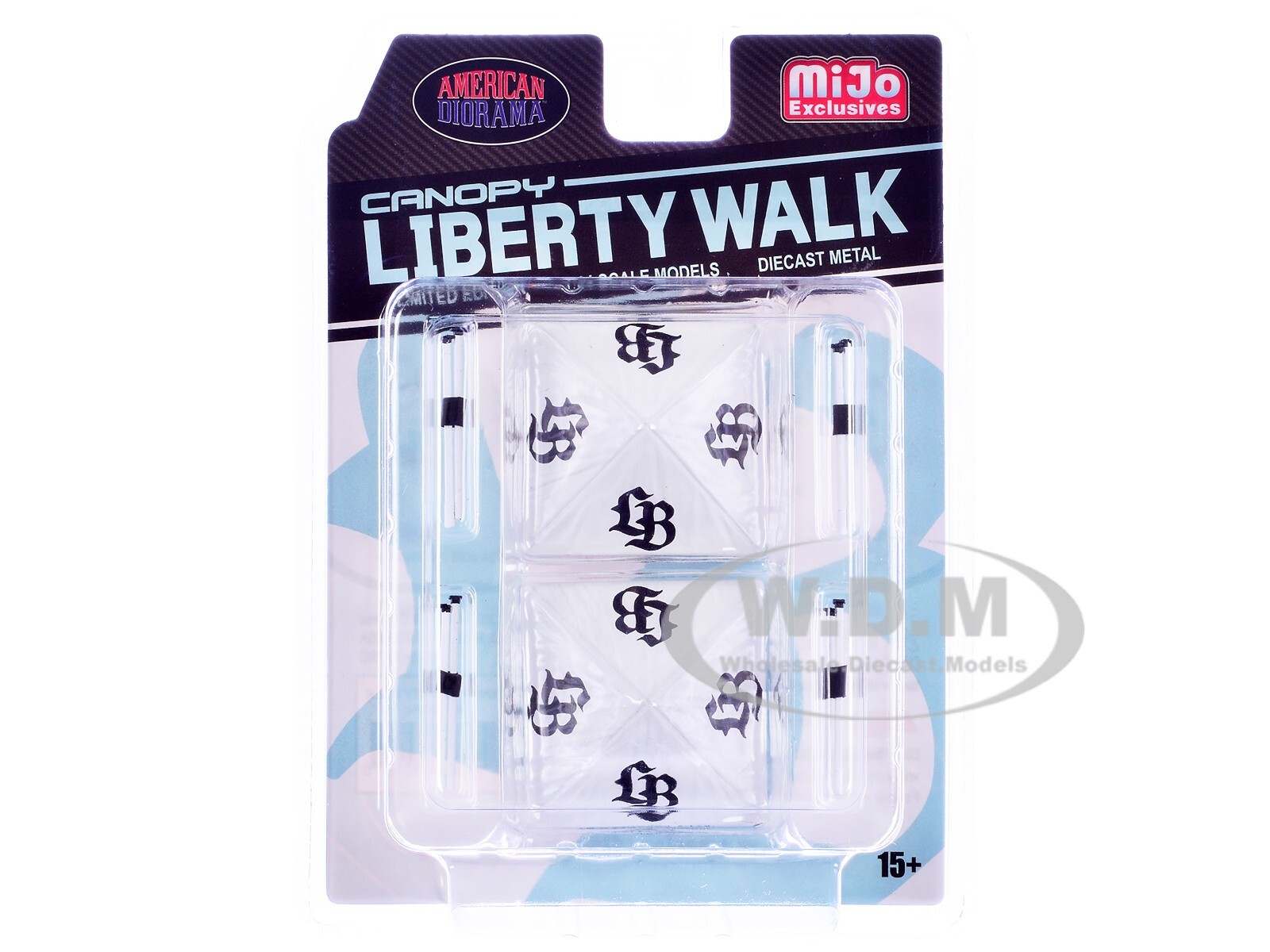 “LIBERTY WALK” CANOPY 2 PIECE SET FOR 1/64 SCALE BY AMERICAN DIORAMA 2416MJ