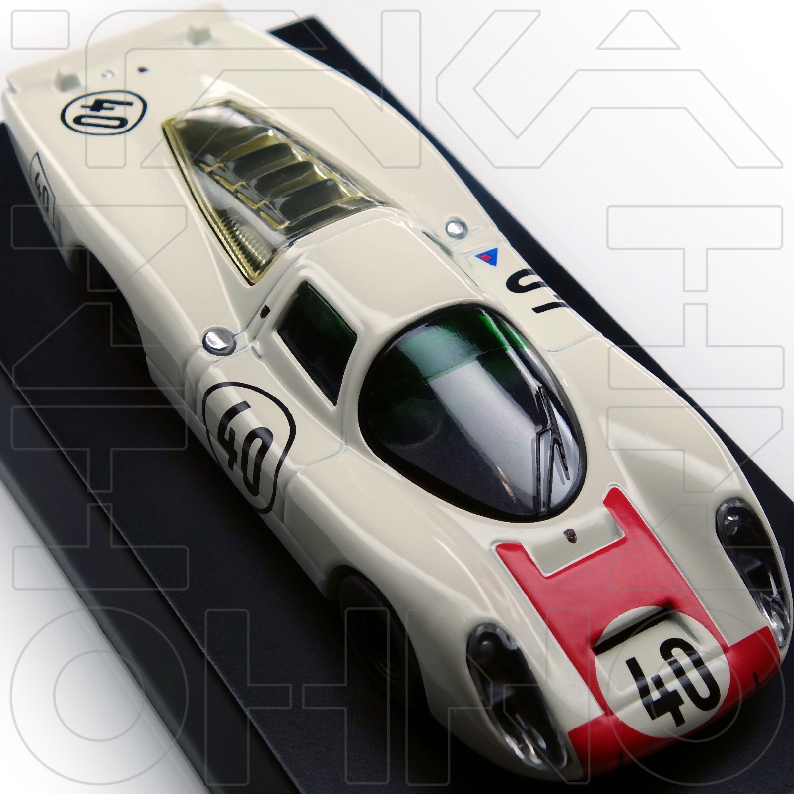 Porsche 907 #40 Rindt Mitter LM 1973 KYOSHO 1:64 Collection 2 post 910 pre 908