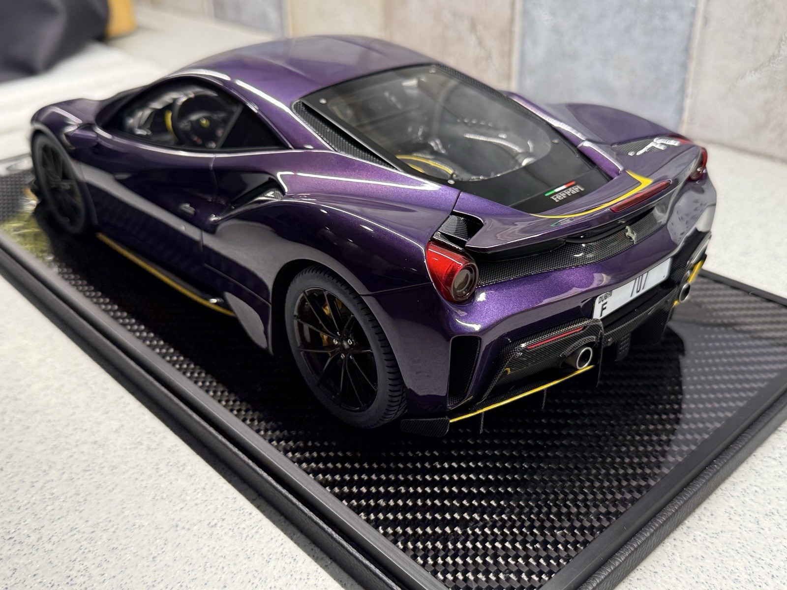 1/12 BBR1213DU. Ferrari 488 Pista. Hong Kong Violet. Limited 20 Pieces. 20/20