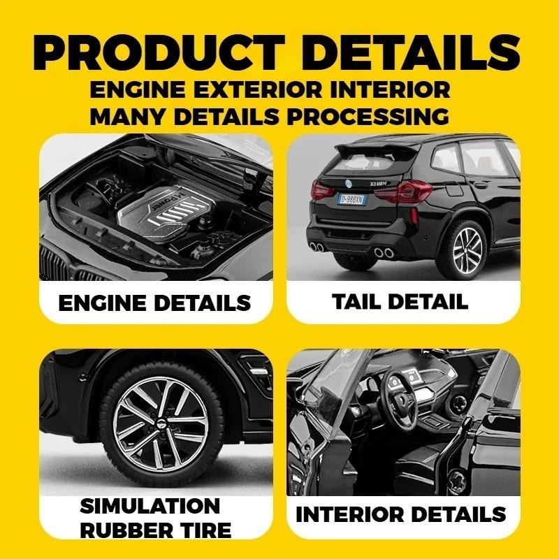 1:32 BMW X3M Alloy Diecast SUV Car Model Sound Light Toy Vehicle NEW Gift