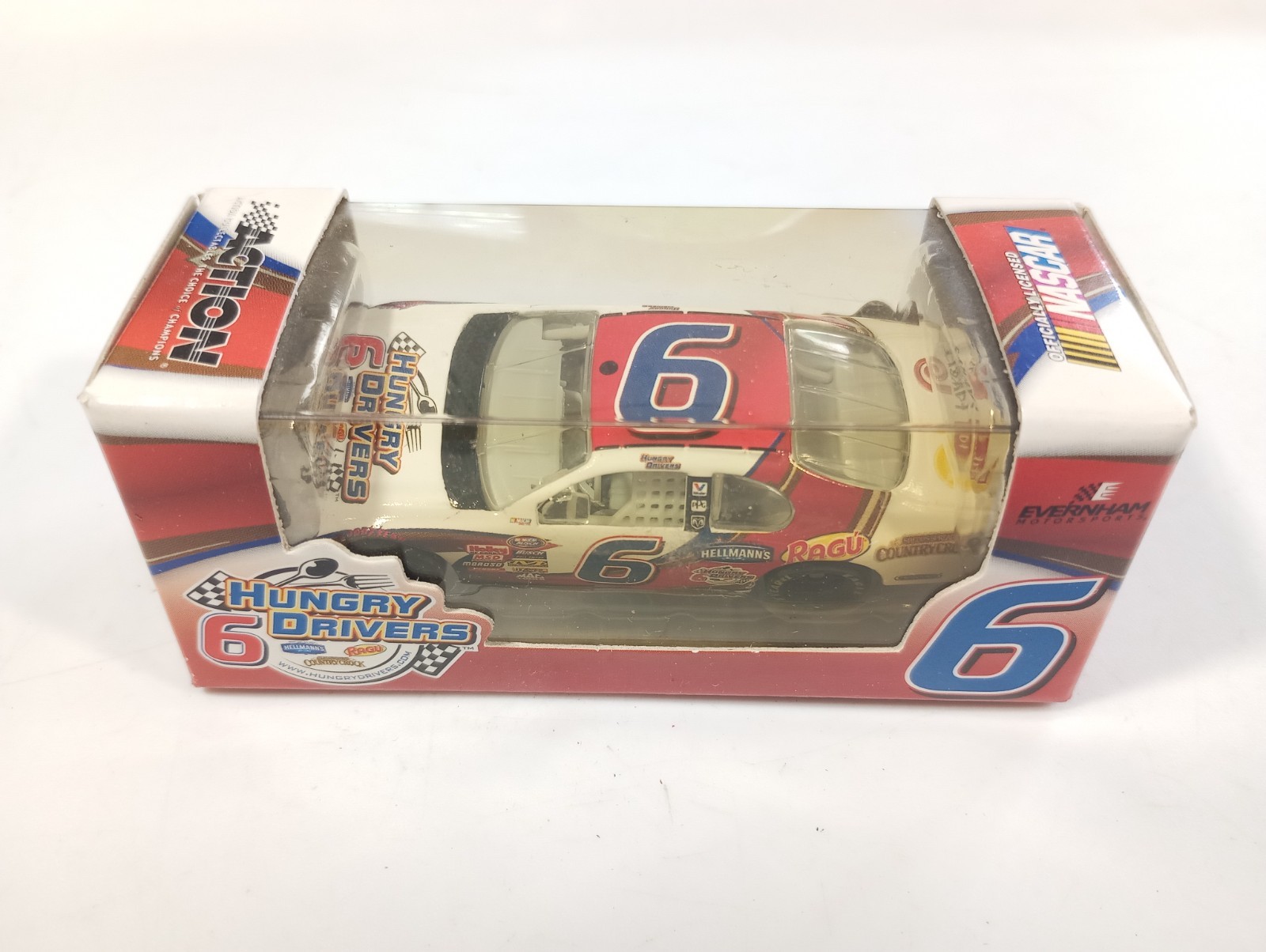 Nascar Action 6 Hungry Drivers promo die cast car 1/64 in box