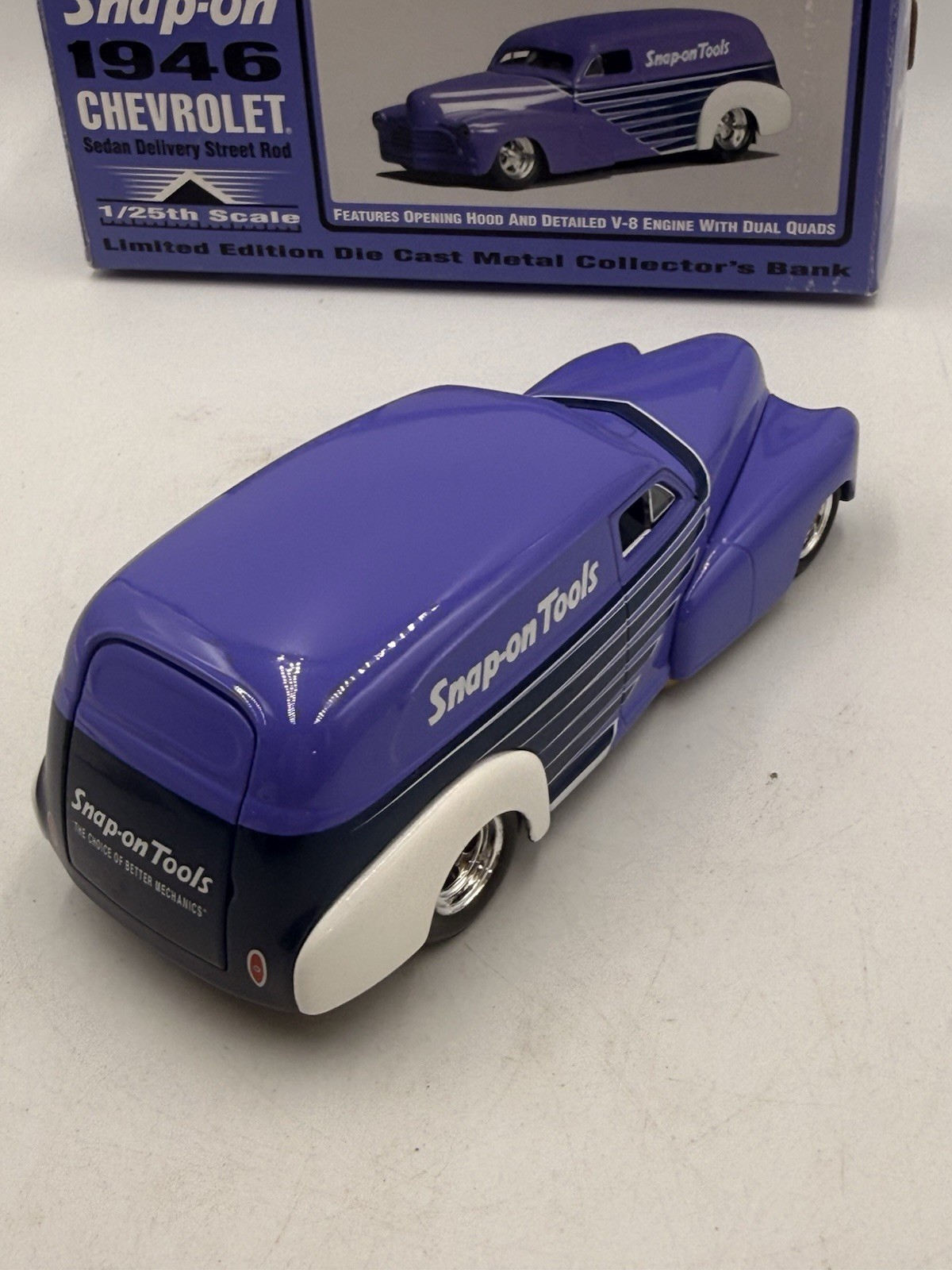 Snap-On Tools 1946 Chevrolet Street Rod Die Cast Bank 1:25 Scale in Box New