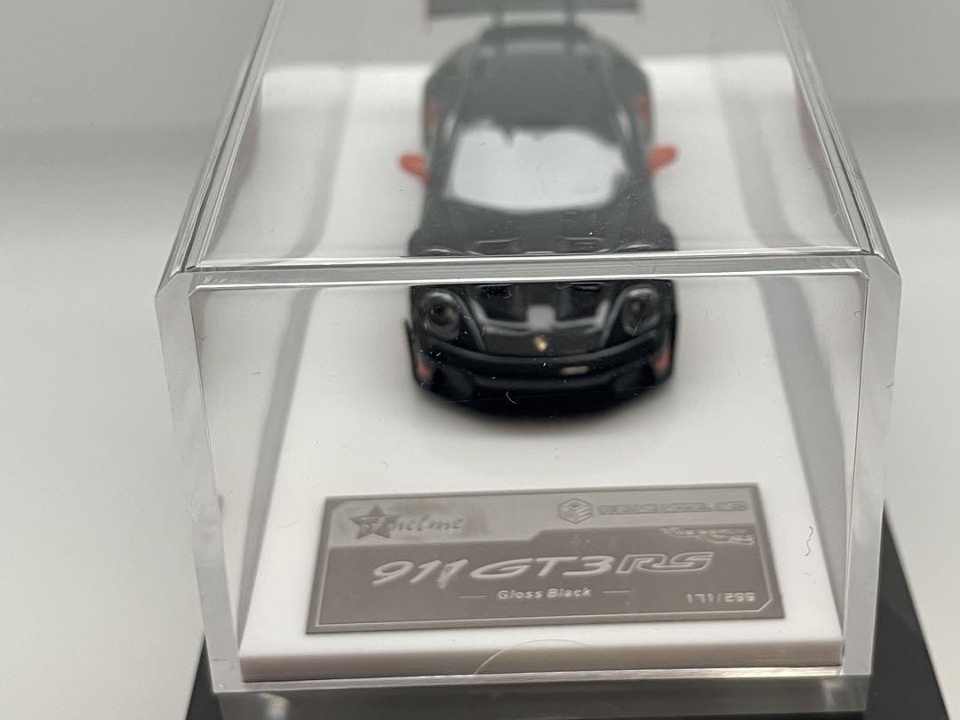 fuelme 1/64 Porsche 911 (992) GT3RS Weissach Black Orange Diecast Model