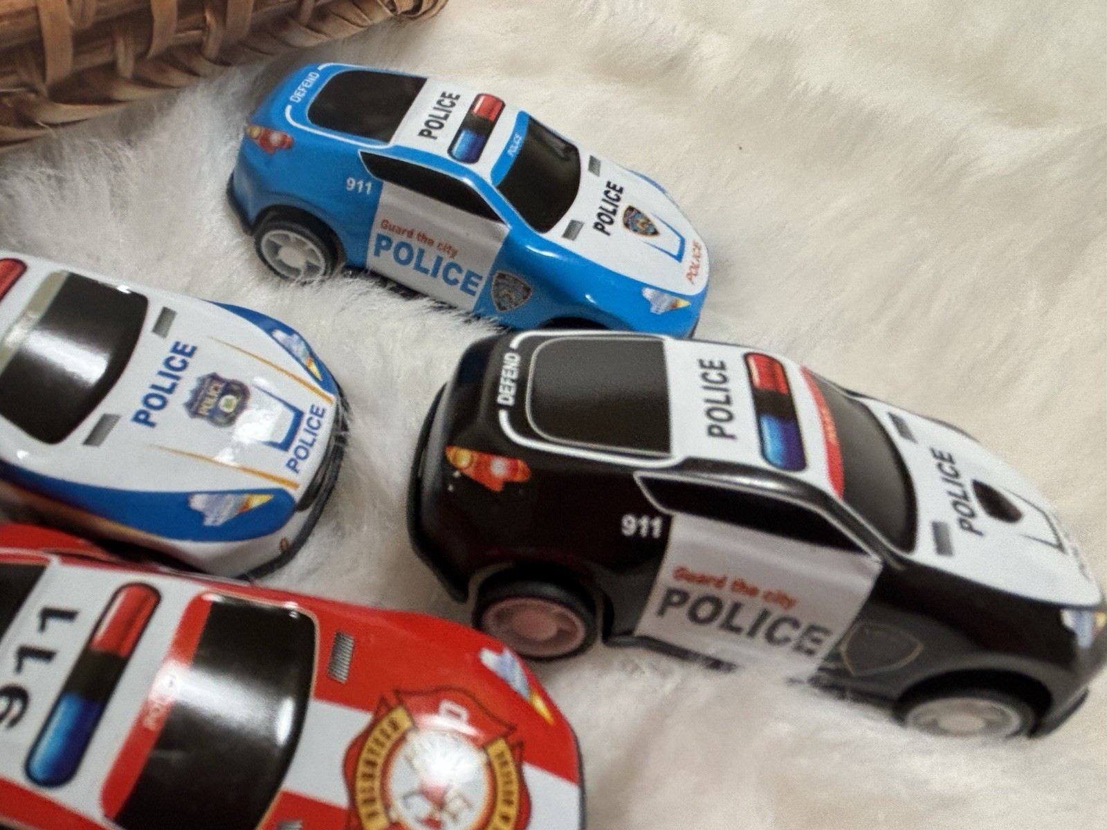 Die Cast Plastic And Metal Police and Fire Cars Lot Of 35