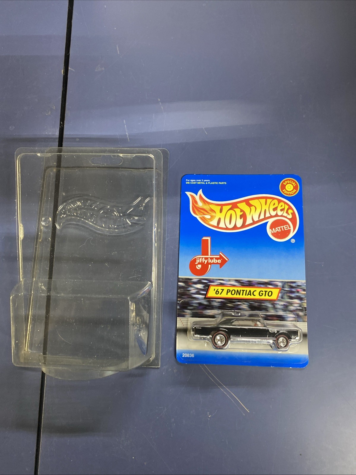 1/64 DIECAST CAR HOT WHEELS ’67 PONTIAC GTO JIFFY LUBE BLACK
