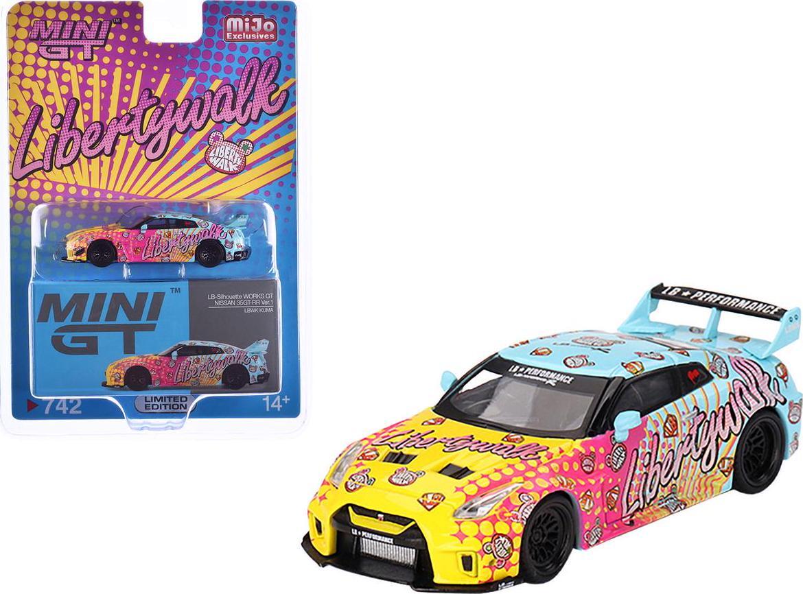 Nissan 35GT-RR Ver.1 LB-Silhouette Works GT Light Blue and Yellow with Graphics
