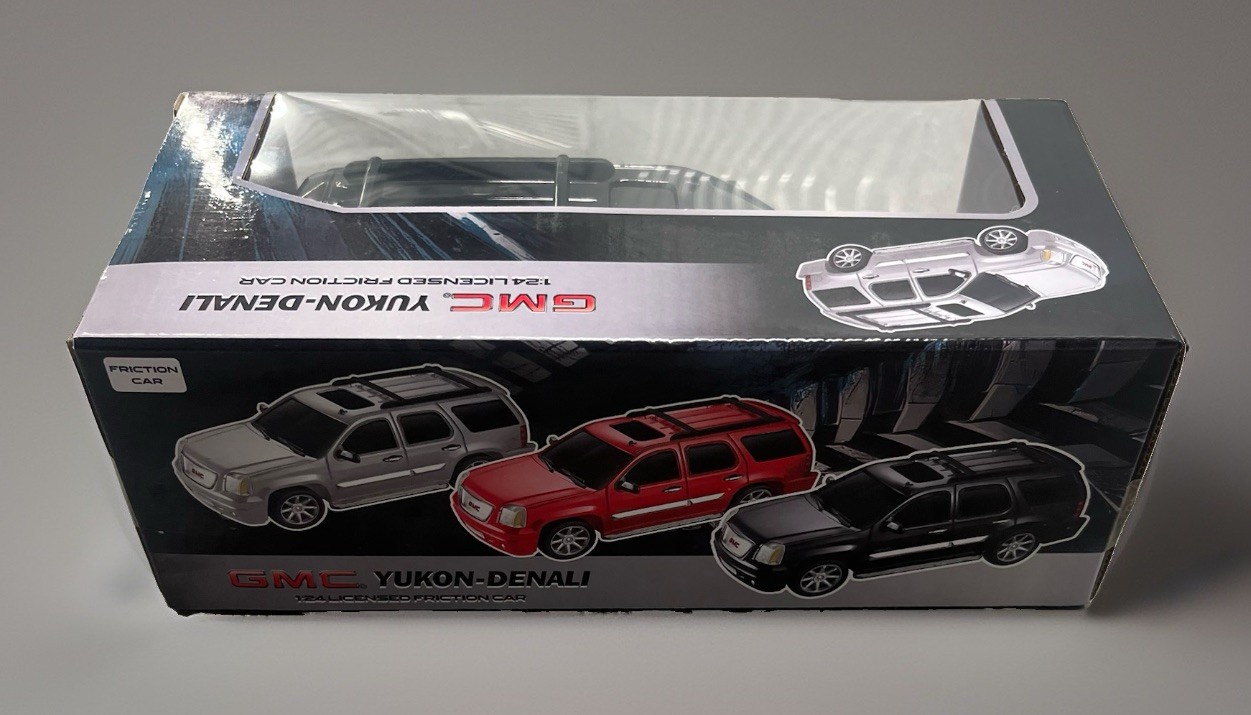 GMC Yukon Denali 1:24 Scale Licensed Friction Toy SUV Black New in Box