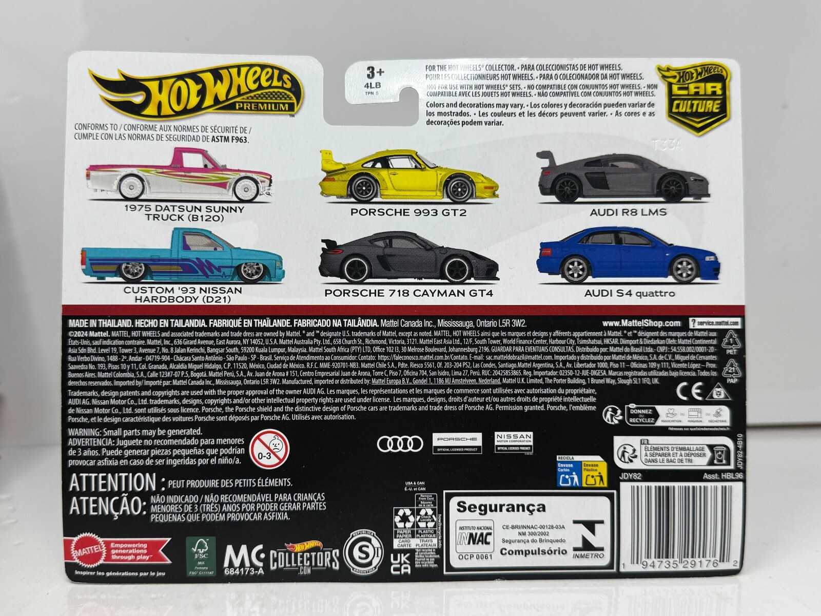 Hot Wheels Premium Audi S4 Quattro & Audi R8 LMS 2-Pack 1:64 Diecast