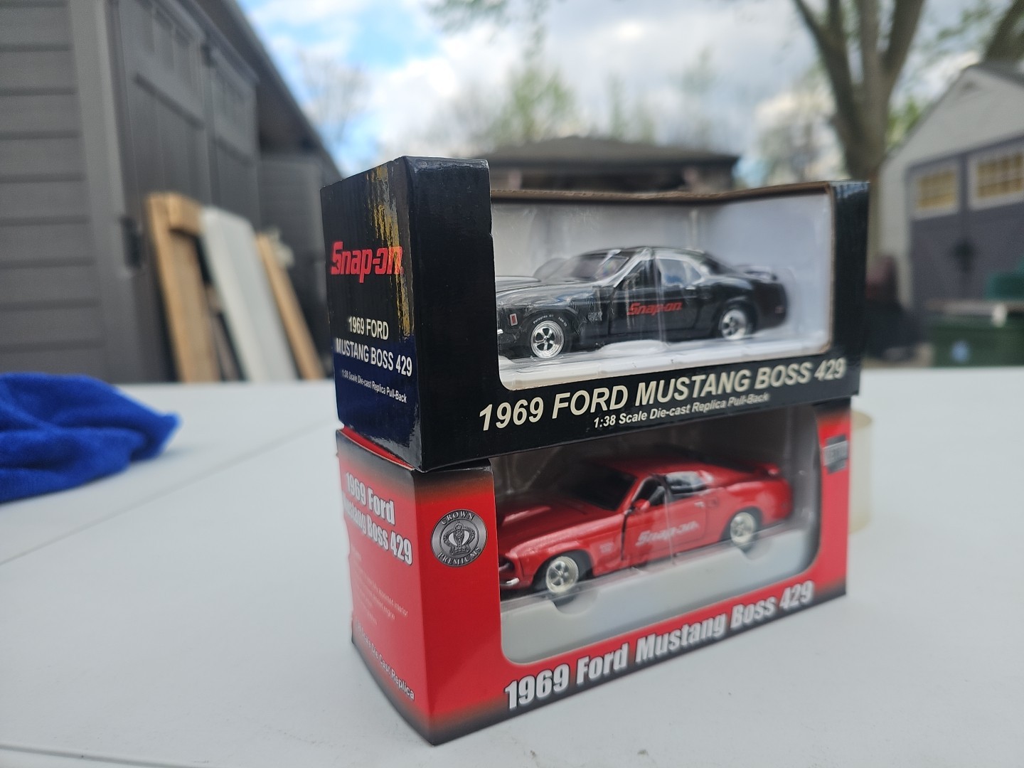 Vintage LOT OF 2 Snap On 1969 Ford Mustang Boss 429 1:38 Scale Pull Back Action