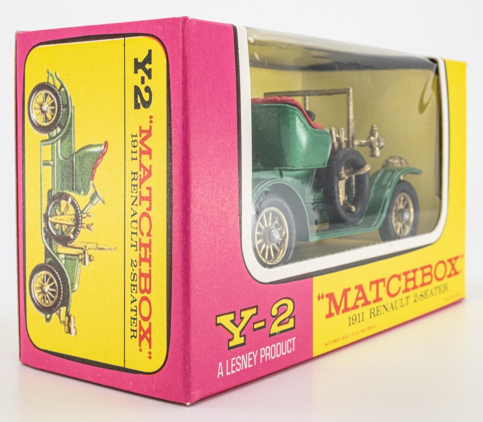 Matchbox Models of Yesteryear Y-2B 1911 Renault 2-Seater GREEN | E-TYPE BOX |NOS