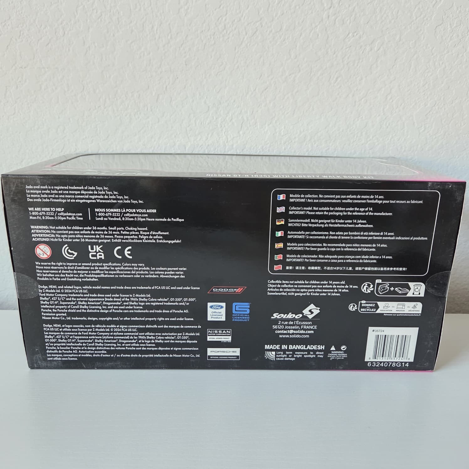 Jada Toys Pink Slips Nissan GT-R R35 with Liberty Walk body kit 1/18 Scale
