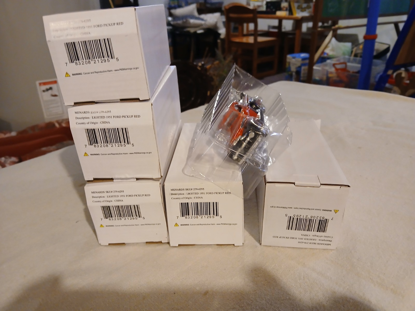 FIVE (5) Menard’s Lighted Die-Cast 1951 Ford Trucks – ($10/truck) – NEW!