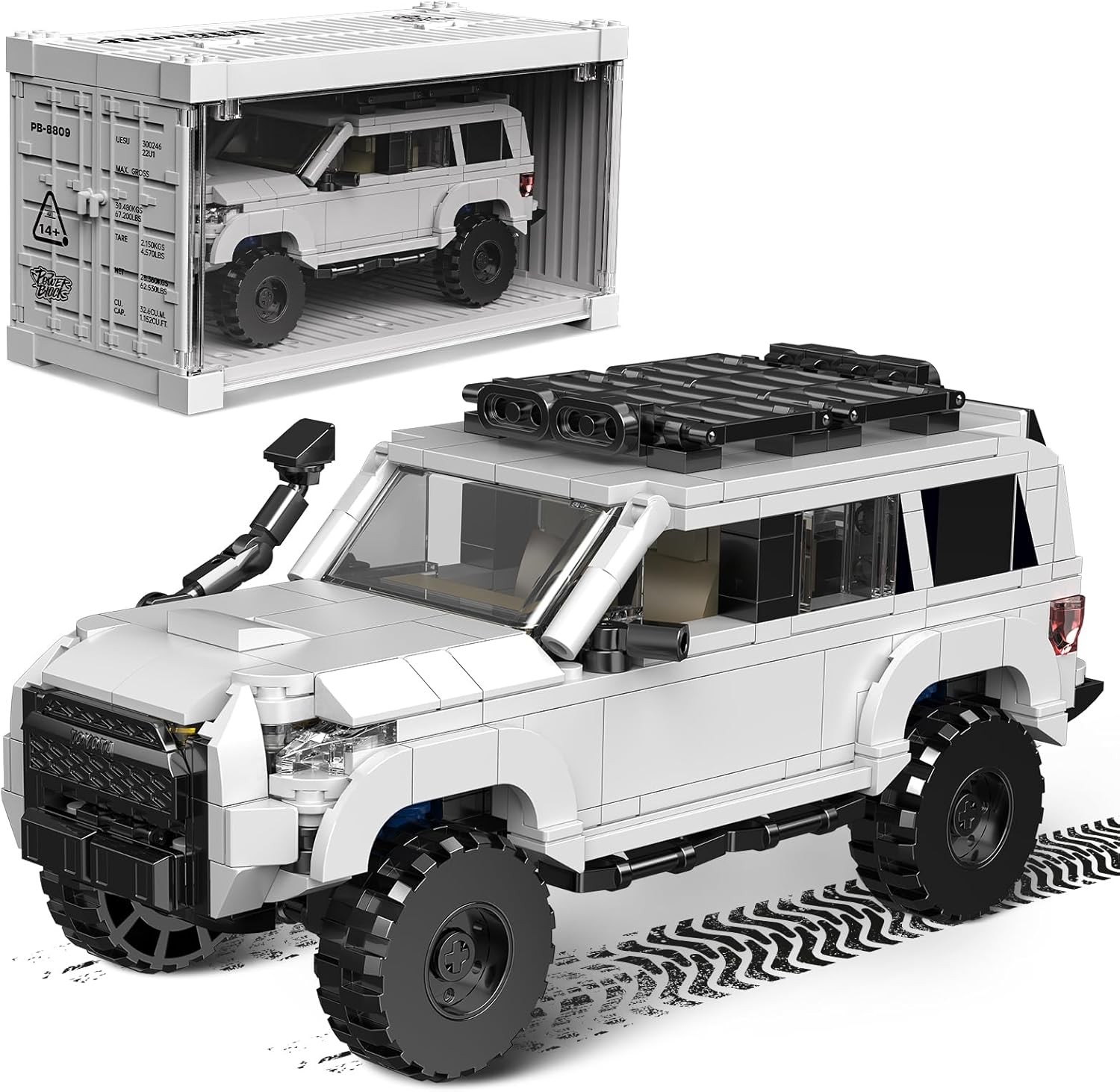 4Runner SUV SR5PRO Car Building with Container Display Box(540PCS) Adult Collect