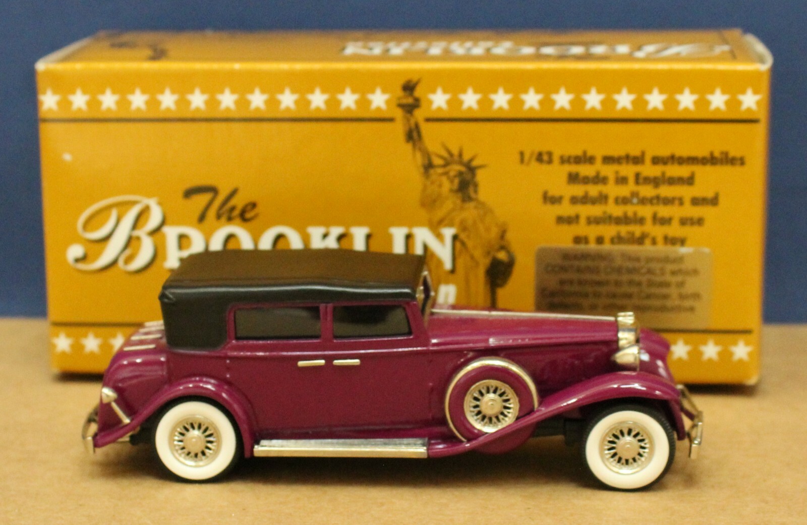 Brooklin 96 1931 Marmon Sixteen 4D Convertible Sedan 1:43 Magenta Mint/ Box 2002