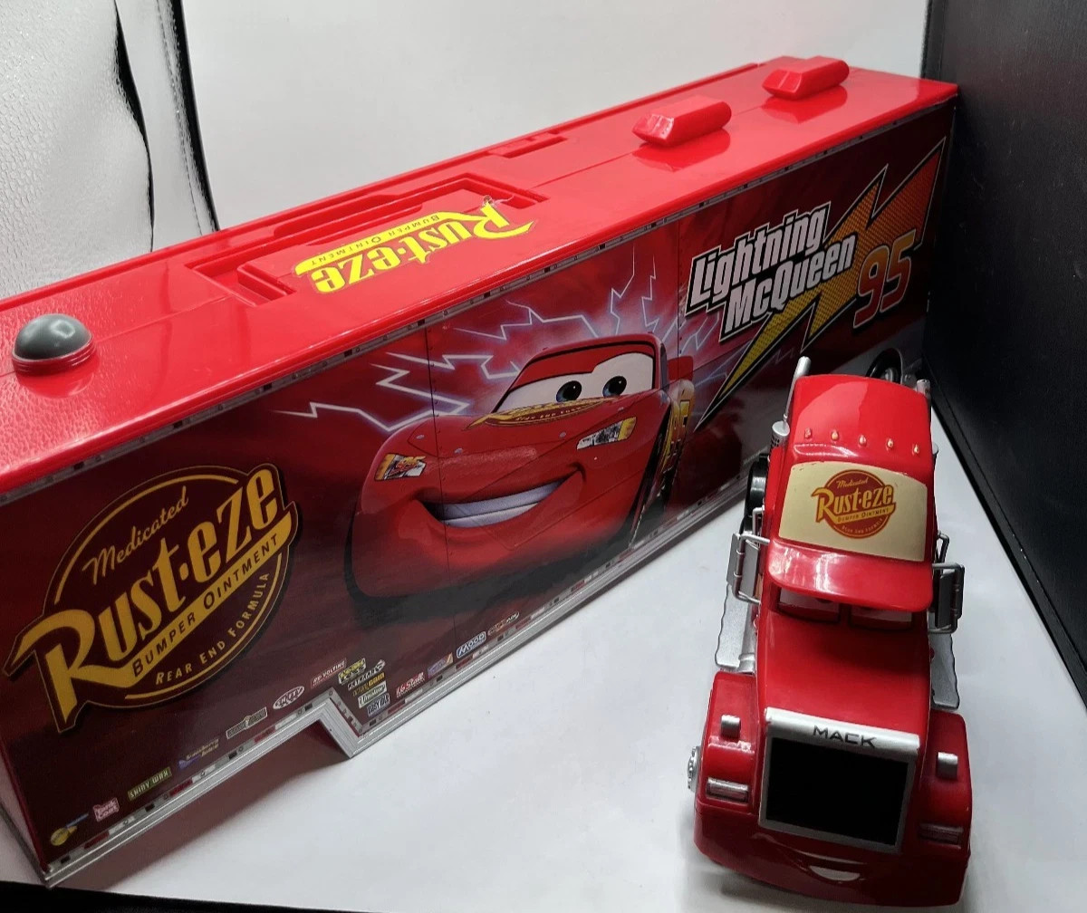 Disney CARS Lightning McQueen Car Carrier Semi Mack Truck Car Hauler 24″ Toy