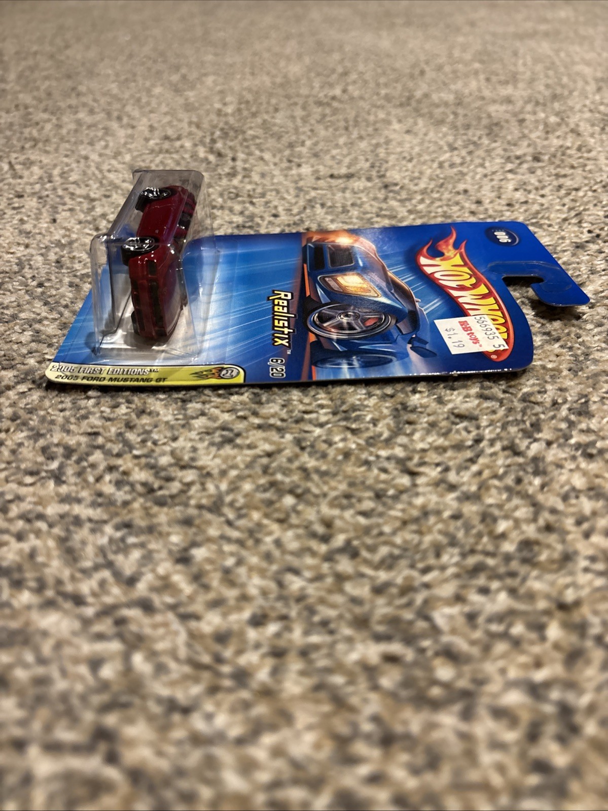 2005 Hot Wheels First Editions Realistix 6/20 2005 Ford Mustang GT Red Body Pr5