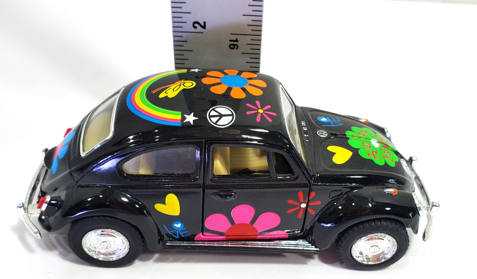 2023 Kintoy Diecast Pull Back Volkswagen Classical VW Beetle Car Black 1967