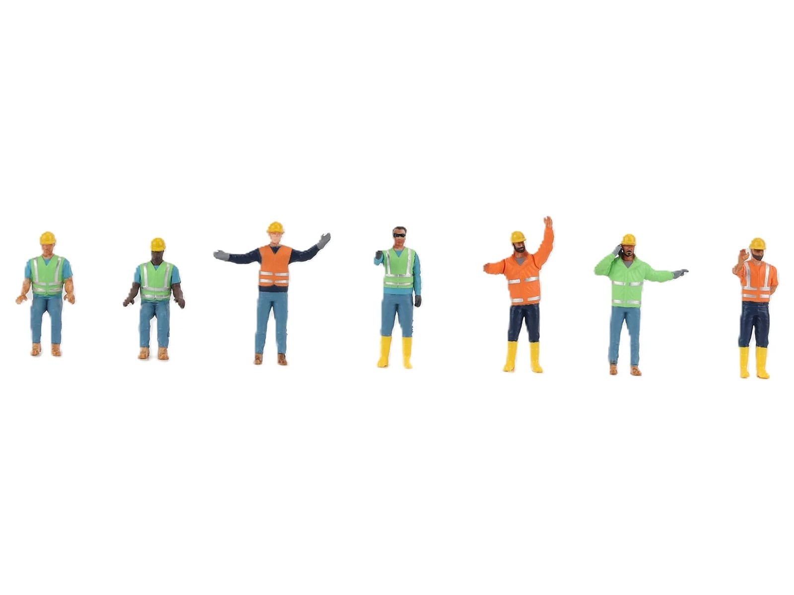 “CONSTRUCTION WORKERS” 7 PC FIGURE SET FOR 1/50 SCALE BY DIECAST MASTERS 85790