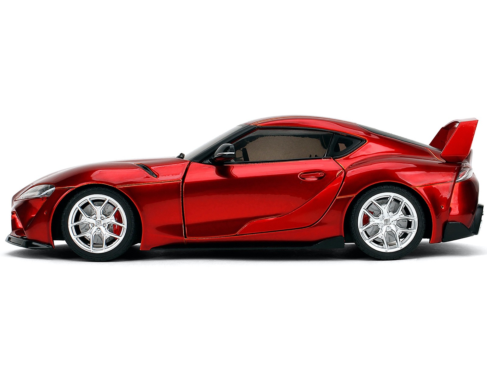 TOYOTA GR SUPRA RED METALLIC 1/18 DIECAST MODEL CAR BY JADA 36468