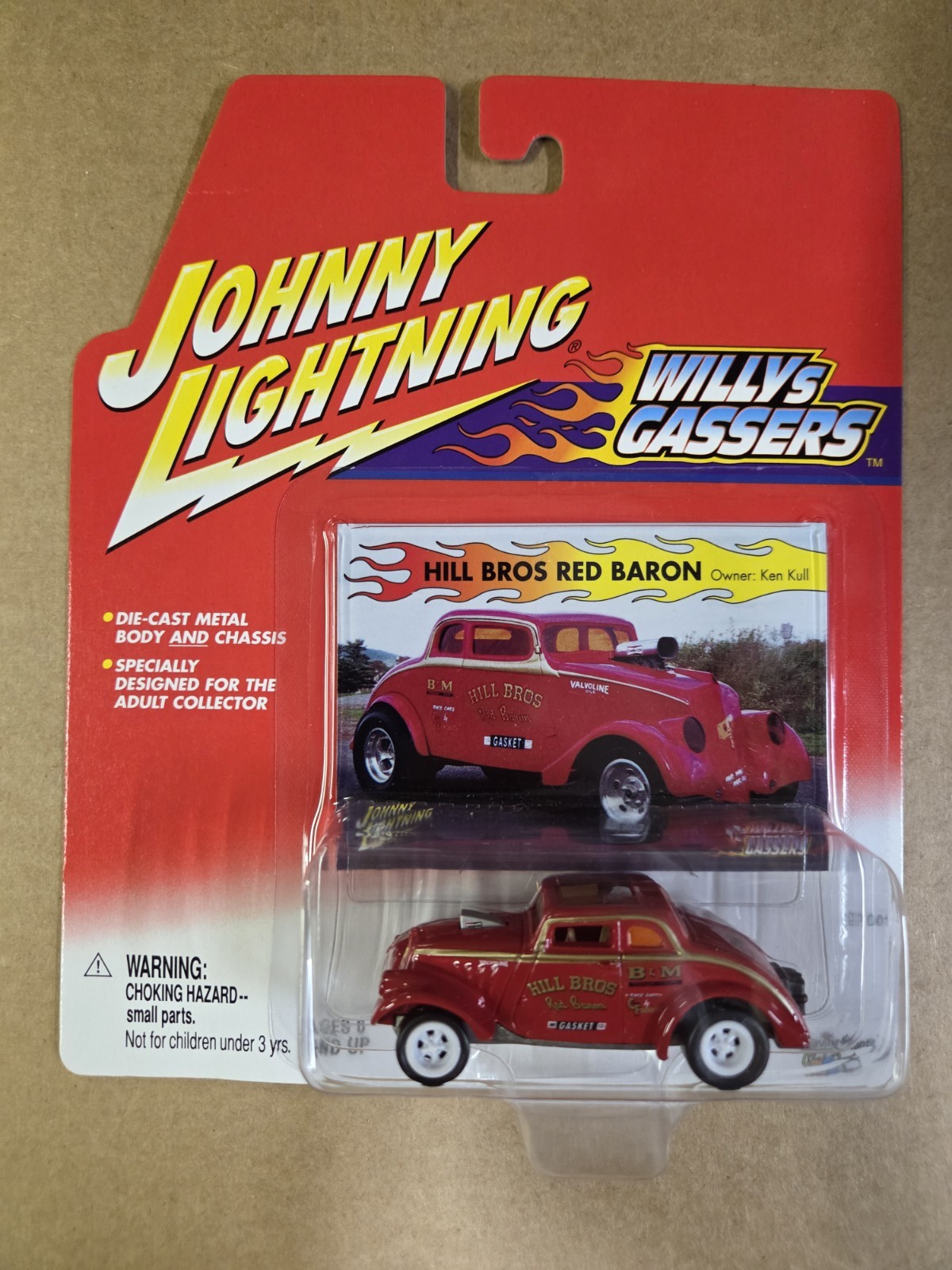 Rare Johnny Lightning Red Baron 1933 Willys Gasser. WHITE LIGHTNING Chase J-54
