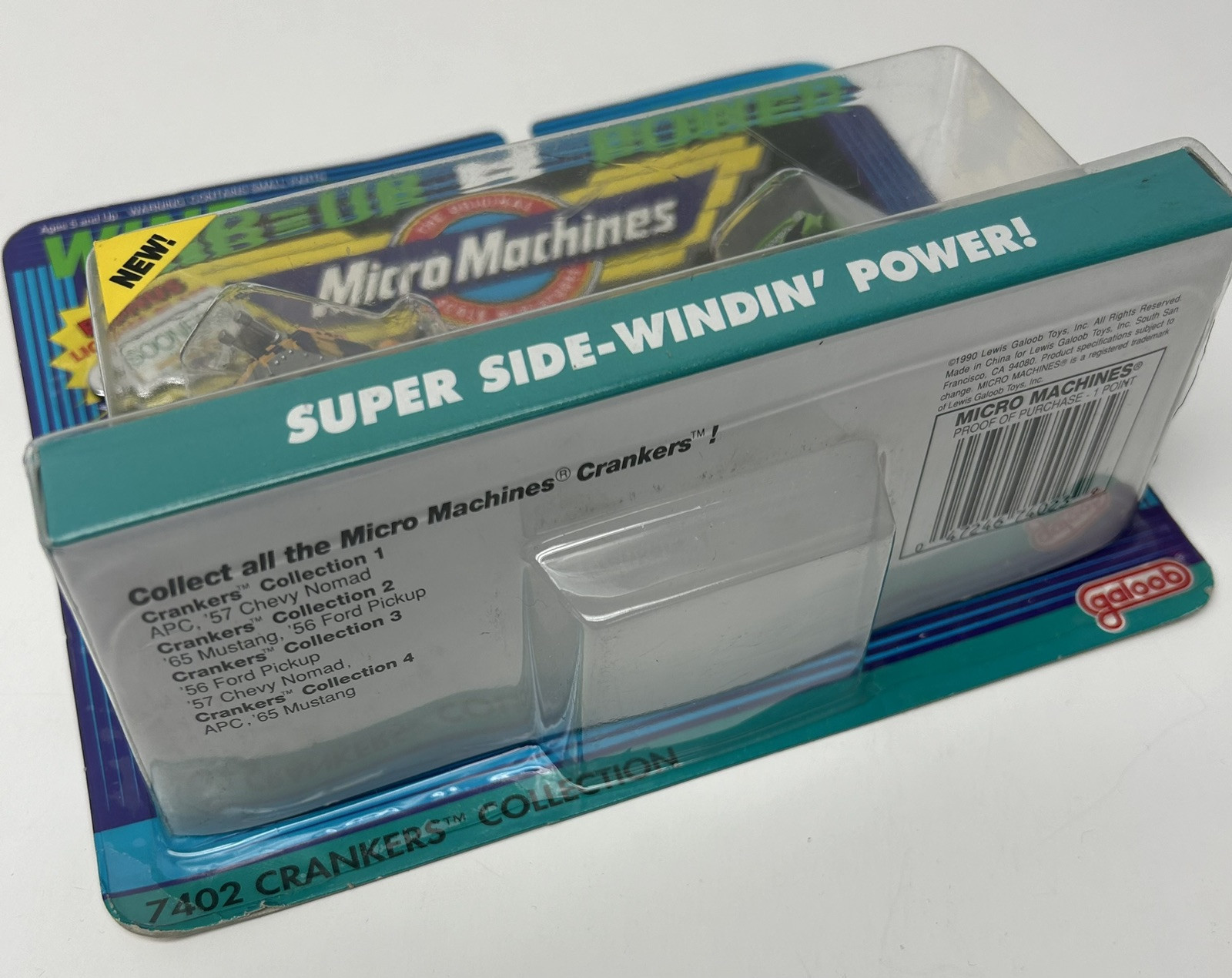 1990 Micro Machines Crankers Collection #4 Wind-Up Power-APC & 65’ Mustang (NEW)