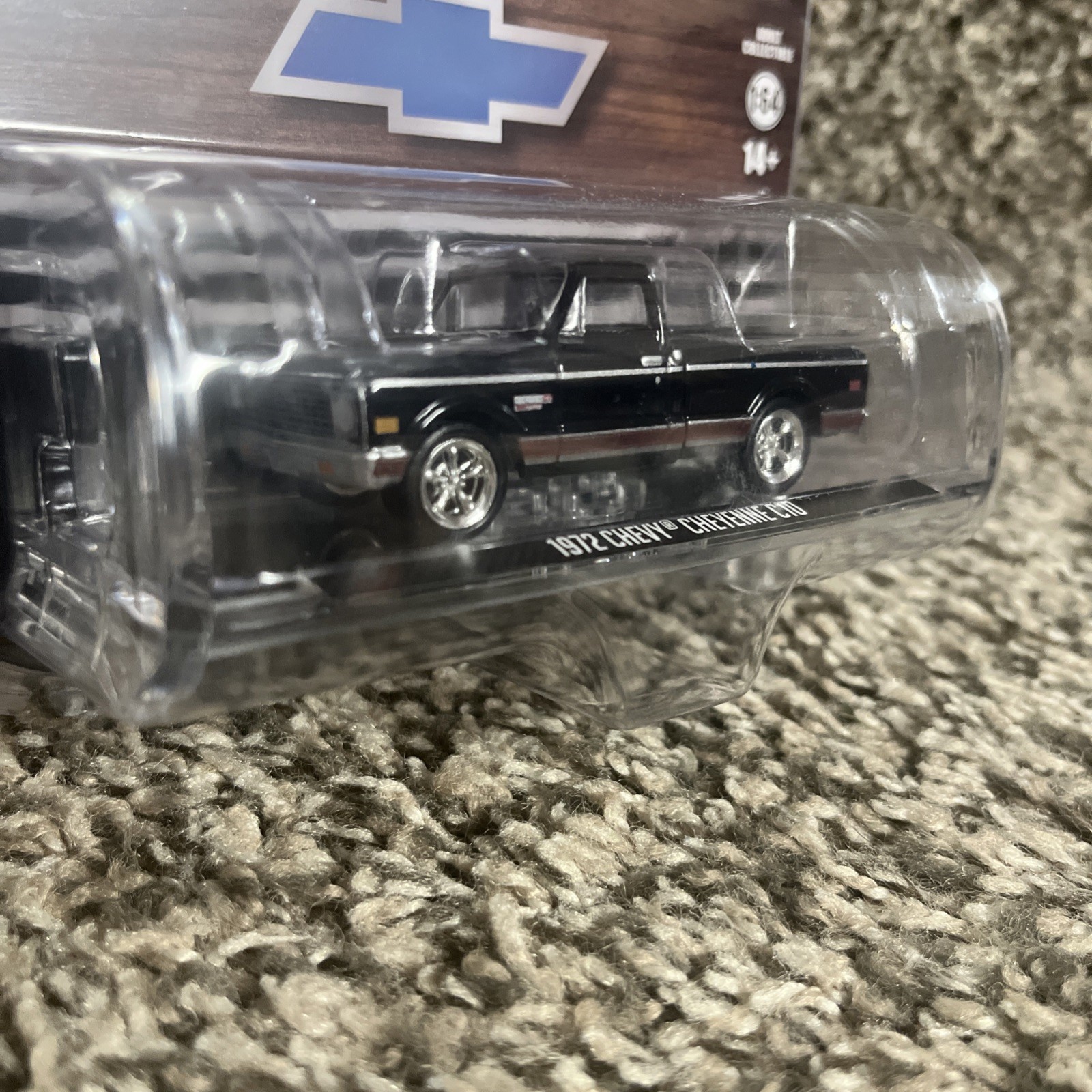 1:64 Greenlight 1972 Chevy Cheyenne C10 Short Bed Black Hobby Exclusive NEW!!