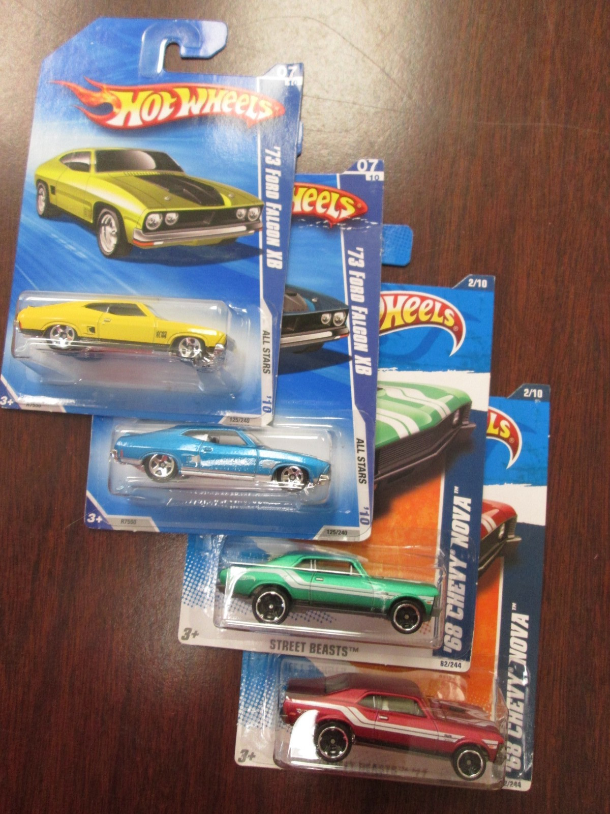 1973 Ford Falcon XB + ’68 Chevy Nova – 2010+2011 Hot Wheels Rare Lot Muscle Cars