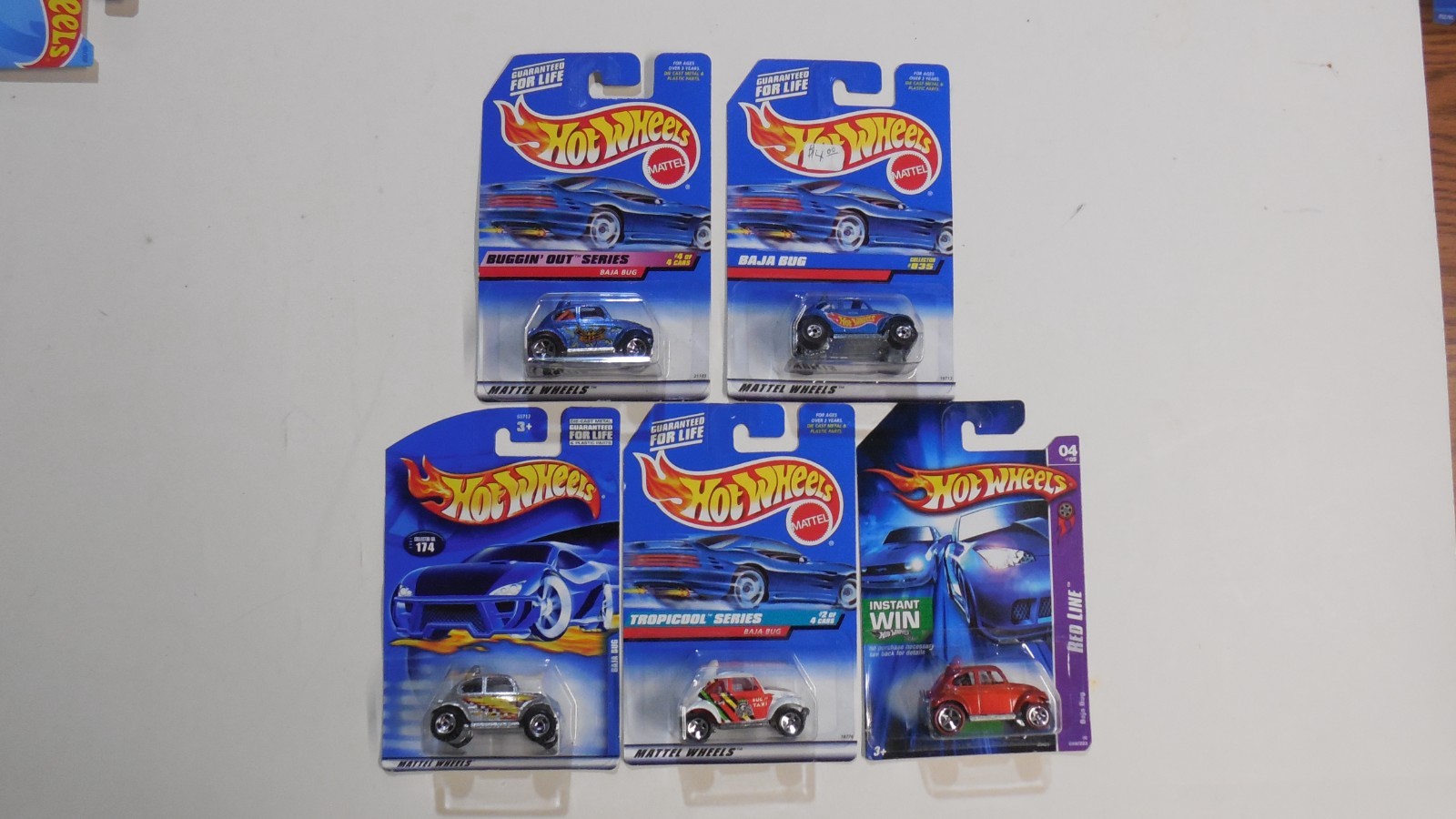 Hot Wheels Lot Of 5 Variety Baja Bugs From 1998 To 2004