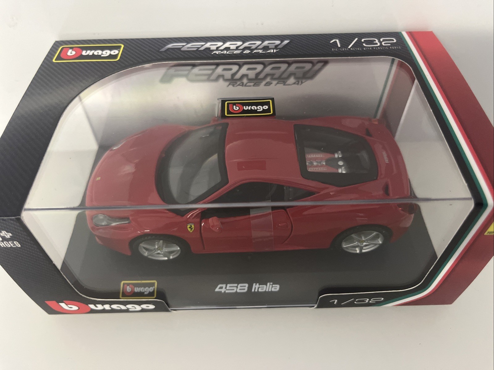 Bburago Ferrari 458 Italia Race And Play 1:32 Die Cast Vehicle