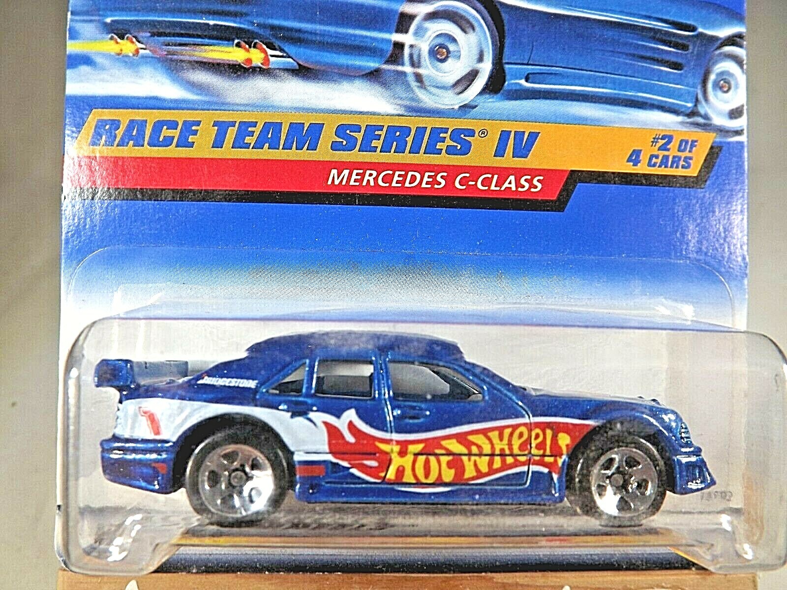 1998 Hot Wheels #726 Race Team Series IV 2/4 Mercedes C-Class Blue w/Chrome 5 Sp