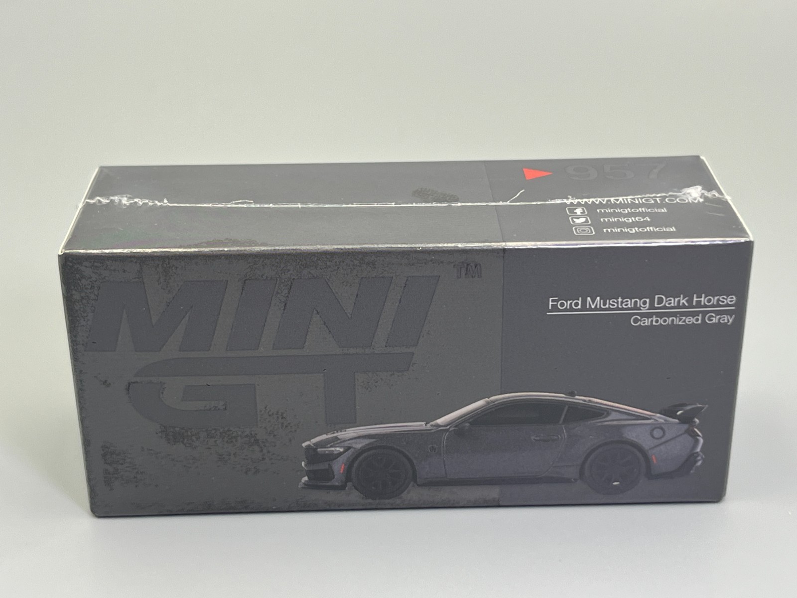 Ford Mustang Dark Horse Carbonized Gray S650 MiniGT 957 1/64 scale