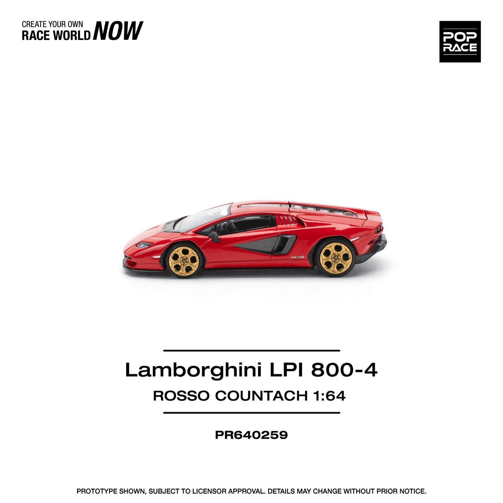 Pop Race 1:64 Lamborghini Countach LPI-800 – ROSSO