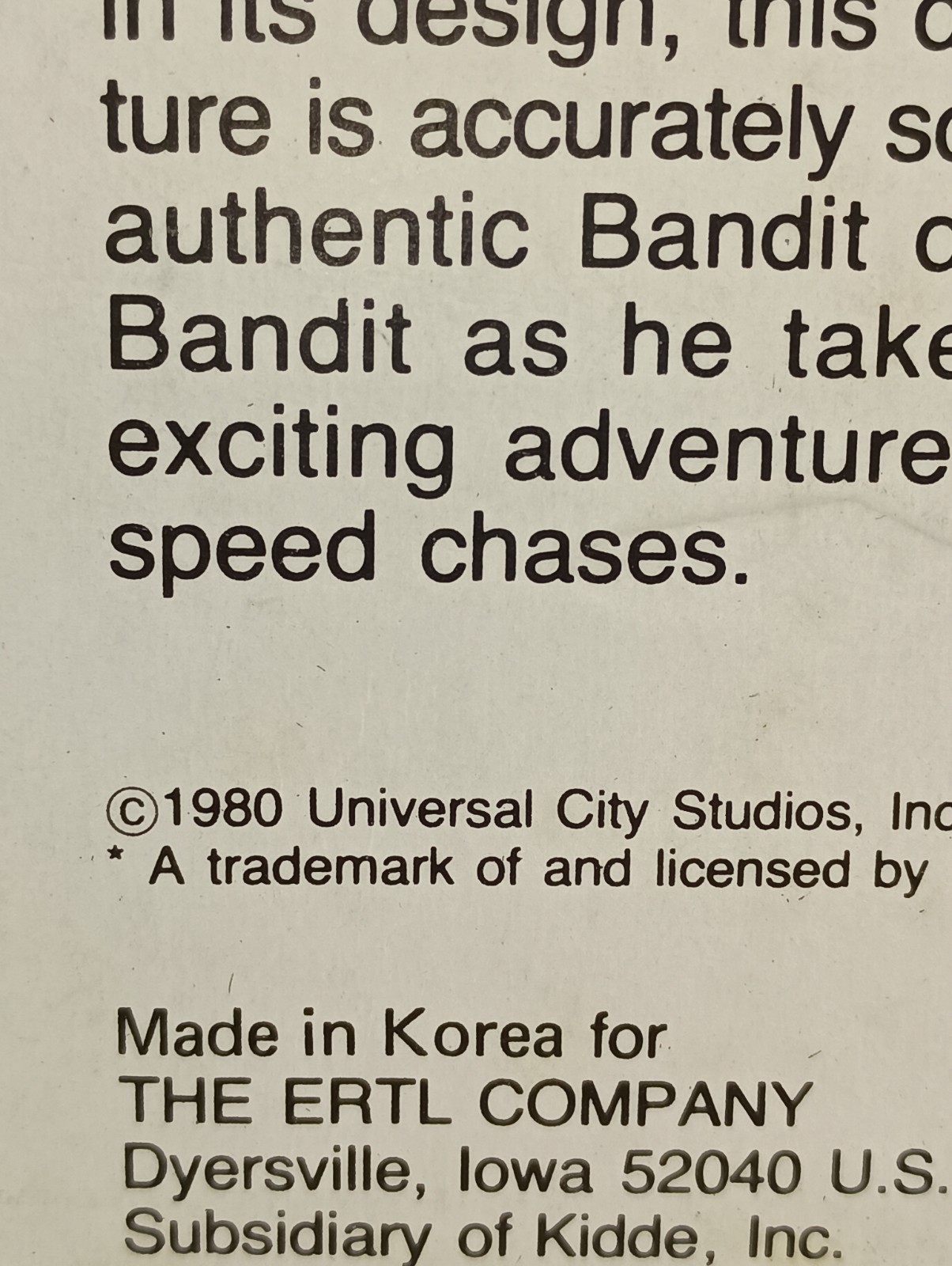 NEW! 1980 ERTL 🚓 Smokey And The Bandit 🦝1:64 Firebird Trans Am Black From Case