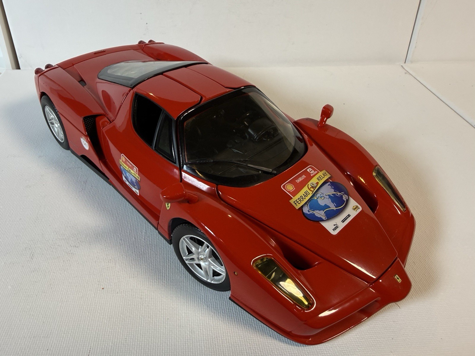🔥 Hot Wheels 1:18 Enzo Ferrari 60 RELAY Red 2002 SHELL PUMA ALCOA LOOSE🔥