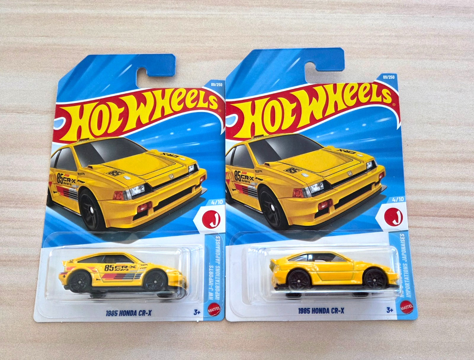 Hot Wheels 1985 Honda CR-X Error paint & Regular #89 – 2026 HW J-Imports -2pcs