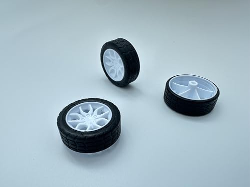 8PCS Toy Car Wheels 30mm Rubber Tire for Remote Control Car RC Car DIY 2X30mm