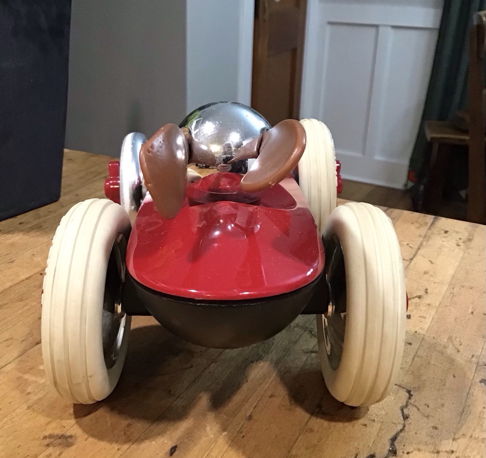 Playforever Rufus Patrick Toy Car Red Dog Racer Vintage Style #3 Push Toy