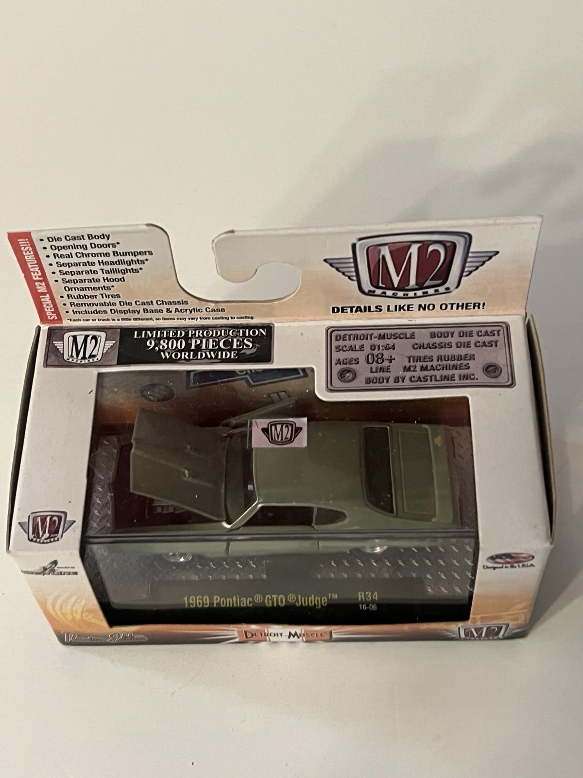 1969 Pontiac GTO Judge • Green M2 Detroit Muscle • Green • Sealed • 9800 PCS