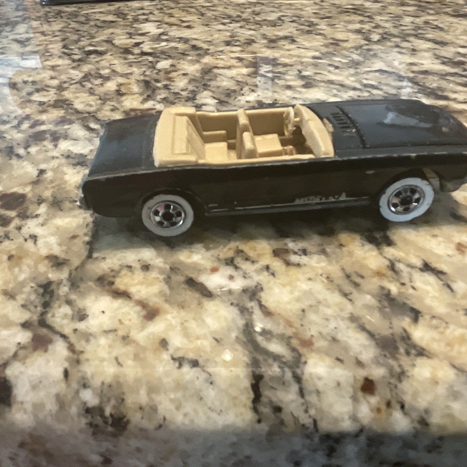 Hot Wheels Ford ’65 Mustang Convertible 1:64 Diecast Car Black/Tan 1996