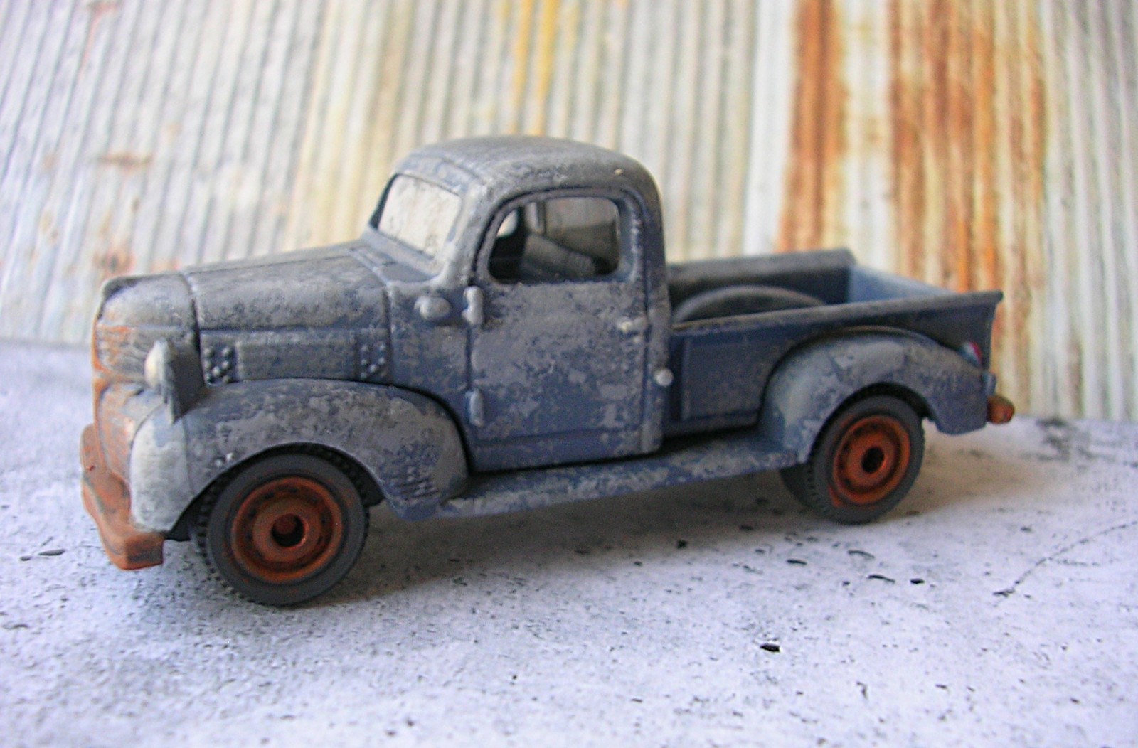 Matchbox 1940 V-Series Dodge Pickup Truck Rusty Weathered Barn Find