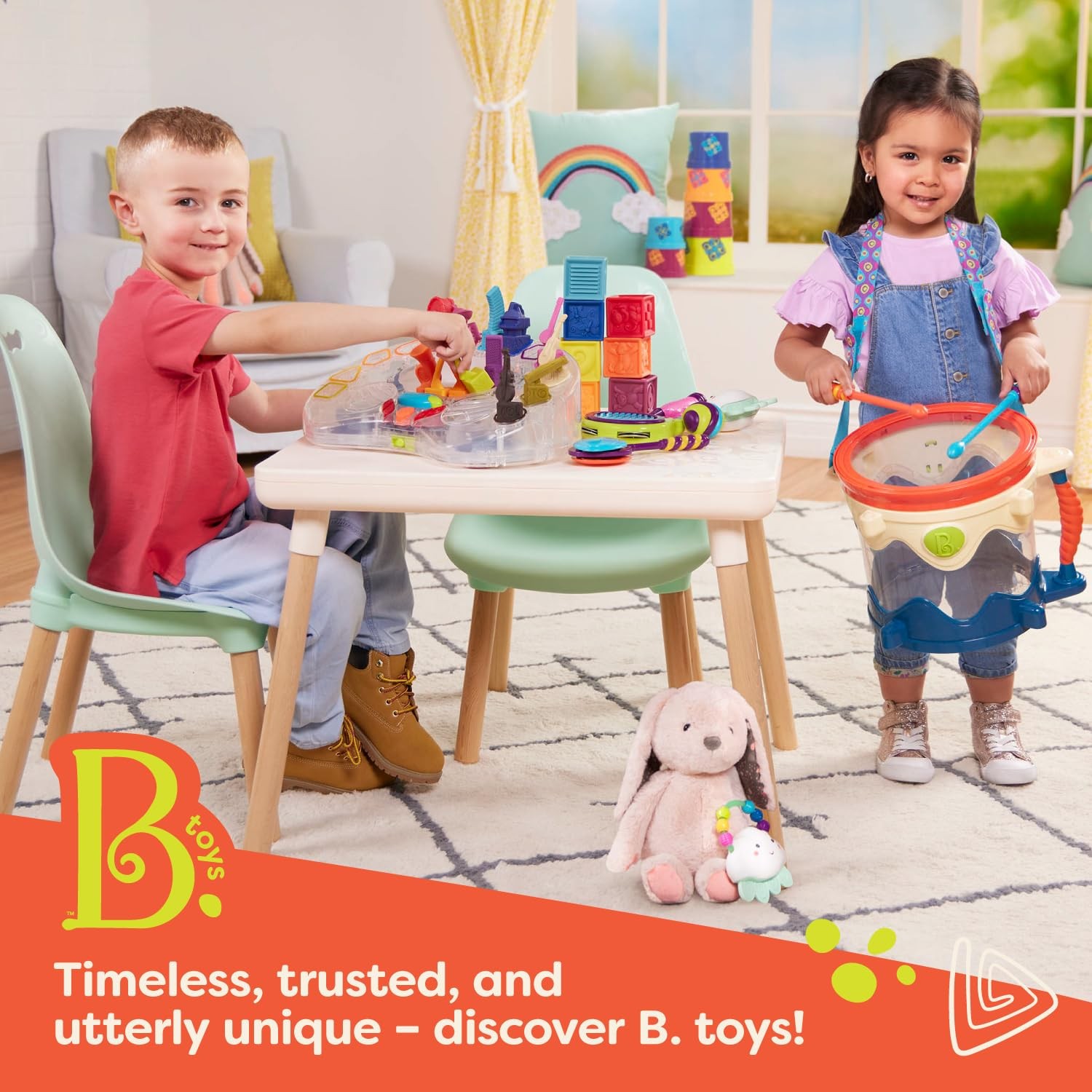 B. toys – Soft Fabric Building Blocks for Toddlers – Educational Alphabet wit…
