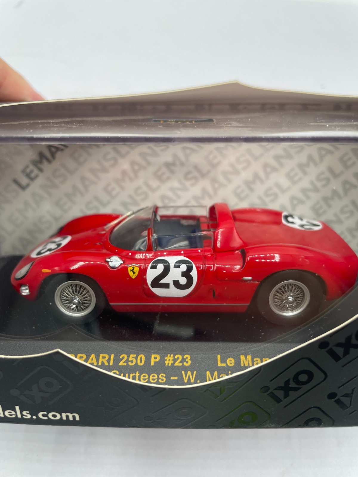 IXO Models 1:43 Scale Ferrari 250 P#23 LeMans 1963 J. Surtees – W. Mairesse Red