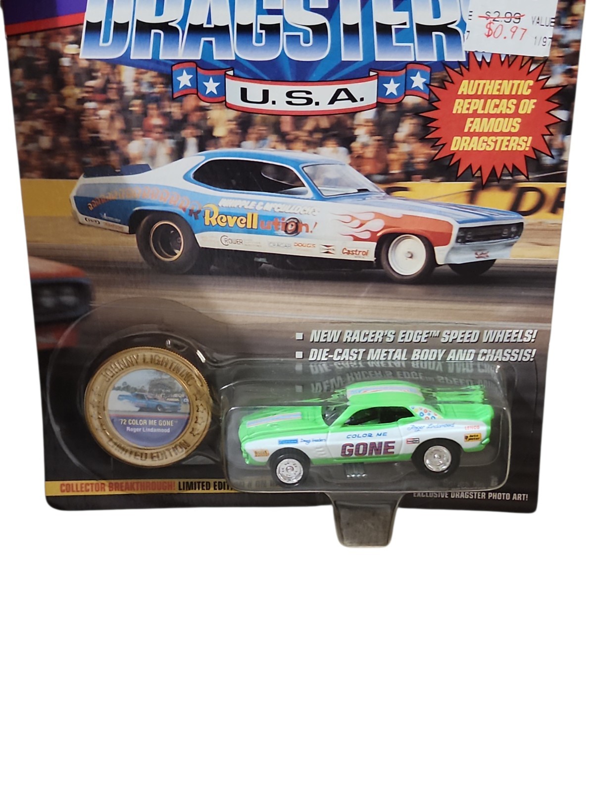 Johnny Lightning Dragsters USA ’72 Color Me Gone Collectible Diecast Car 1995