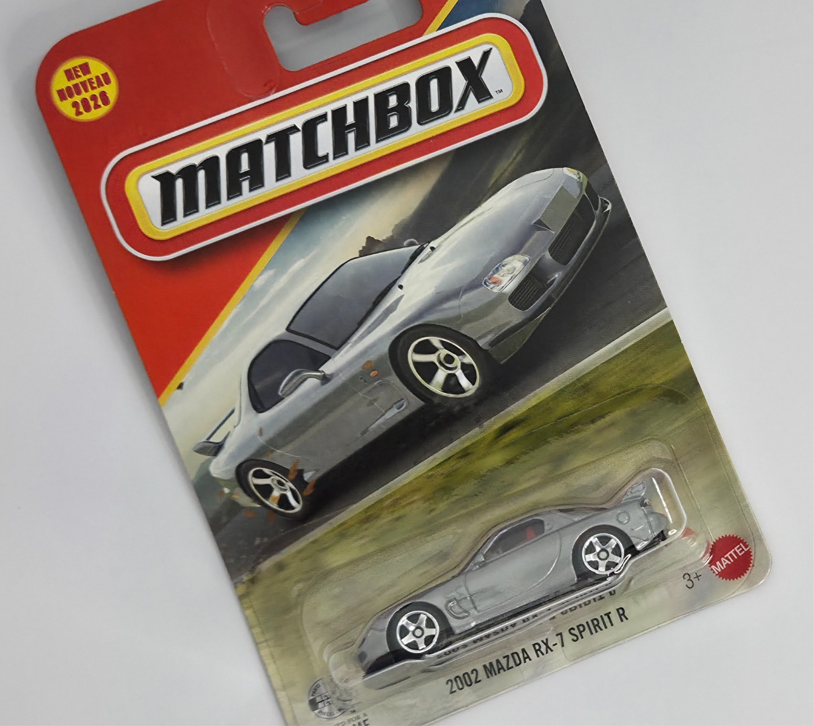 2002 Mazda RX-7 Spirit R 45/125 Matchbox 2026 JHM04 MBX Roadtrip gray